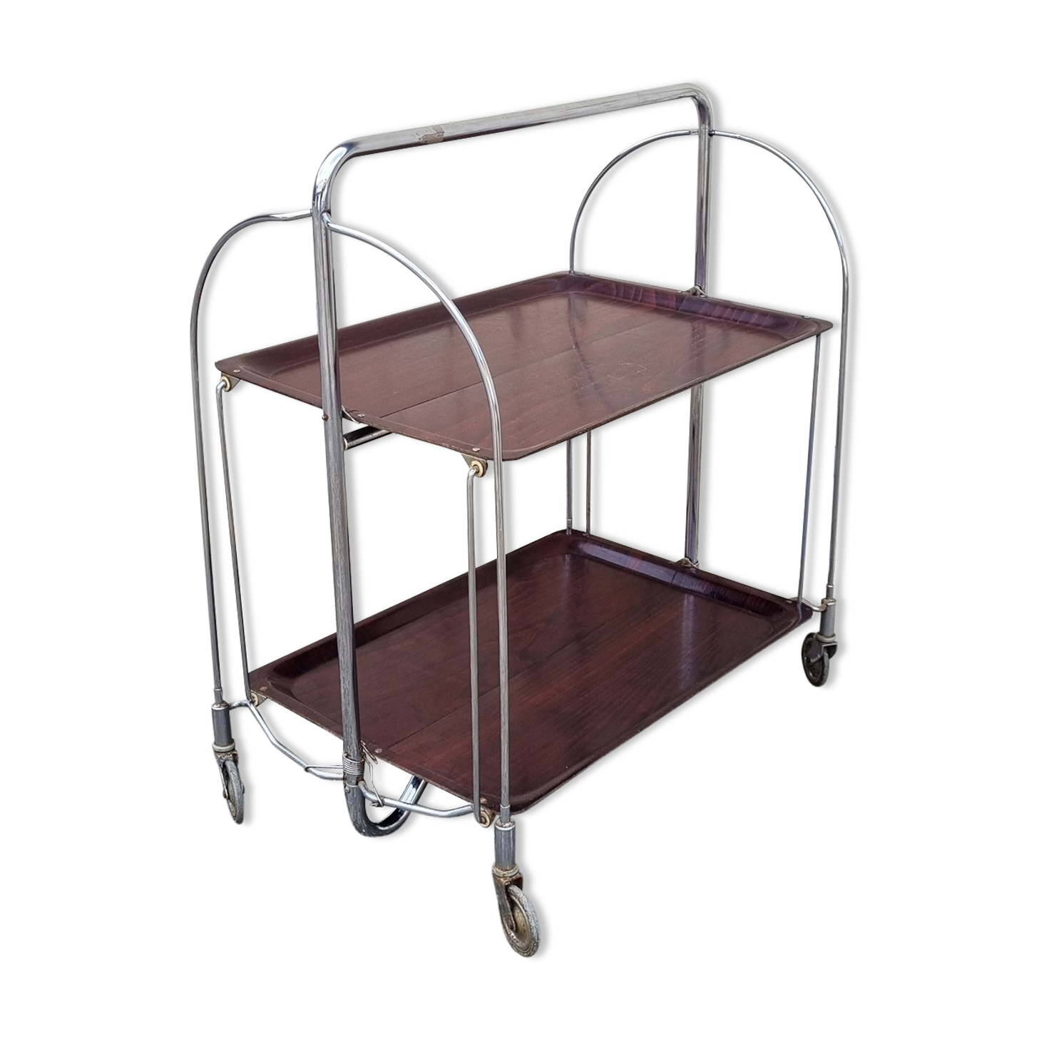 Retractable serving table - serving - Gerlinol, vintage, 70s