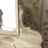 Former white grey patina hairdresser mirror table 2 Shabby chic drawer