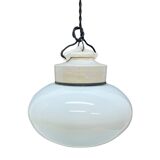 Vintage porcelain hanging lamp.