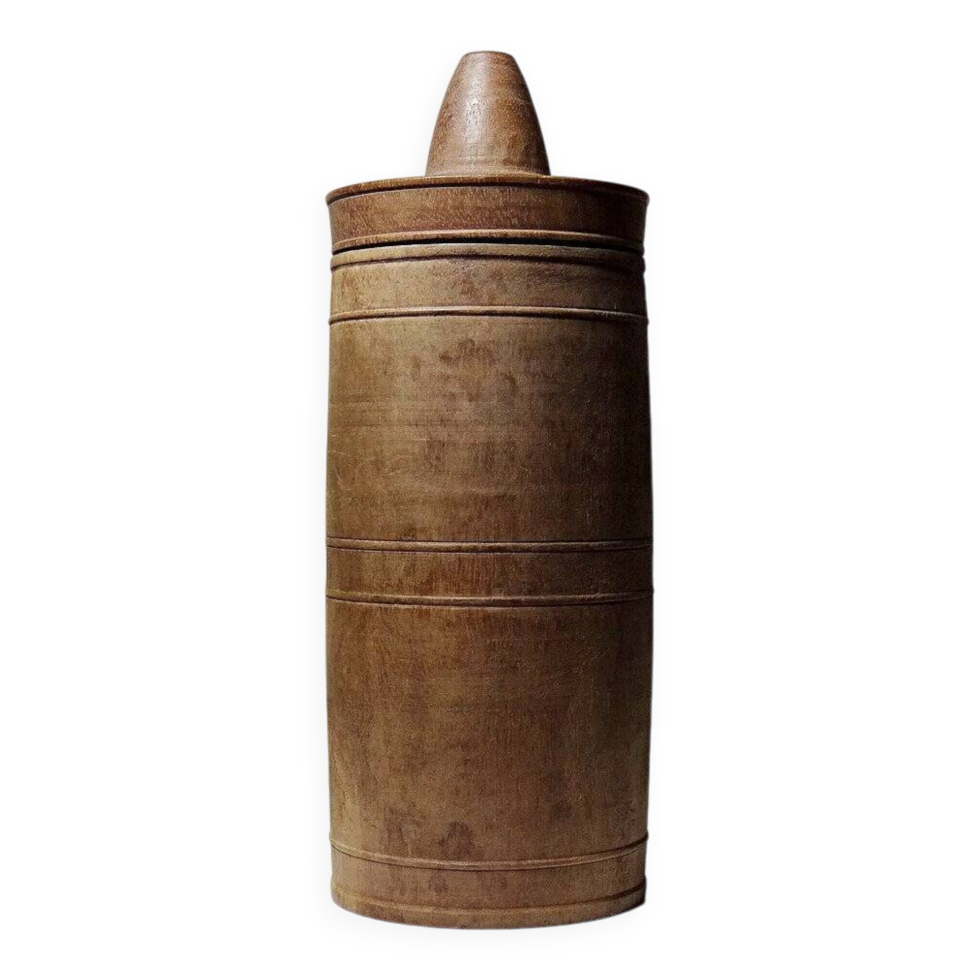 Old turned wooden case/box, 19th-20th century, mechanical? beekeeping?