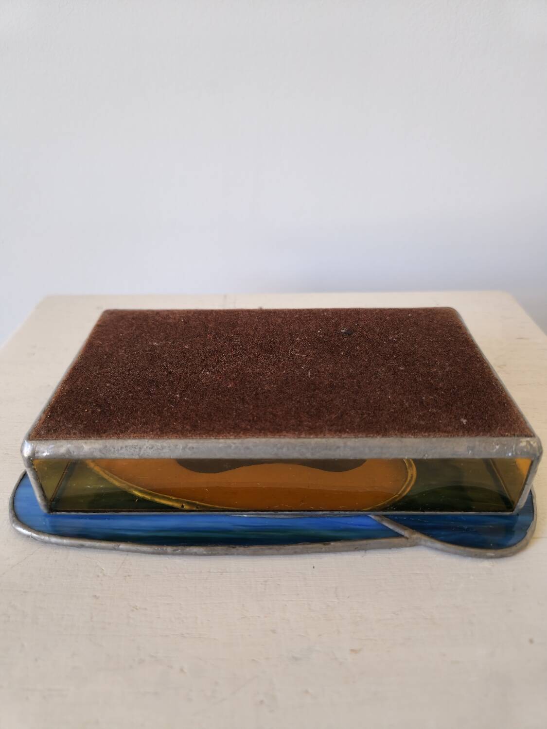1950s stained glass jewelry box