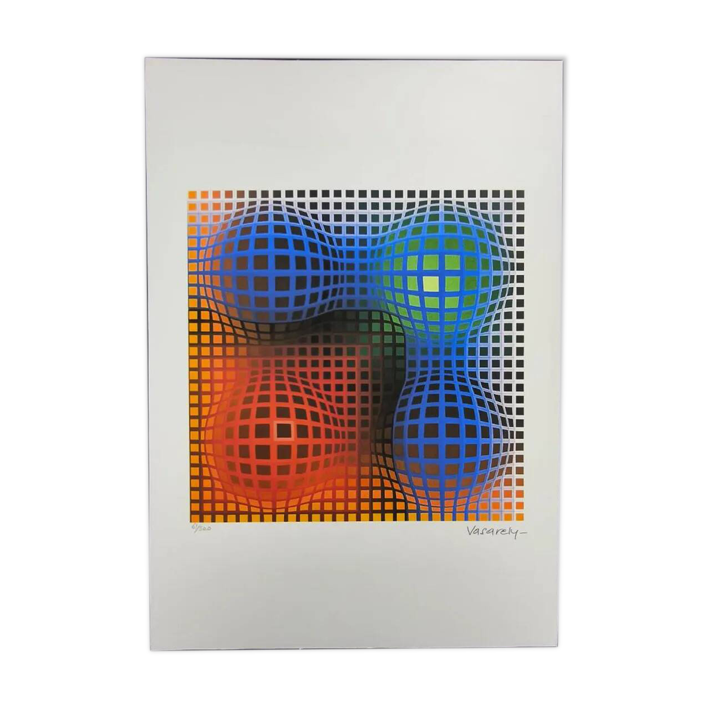 1970s Victor Vasarely Limited numbered Edition Lithograph.