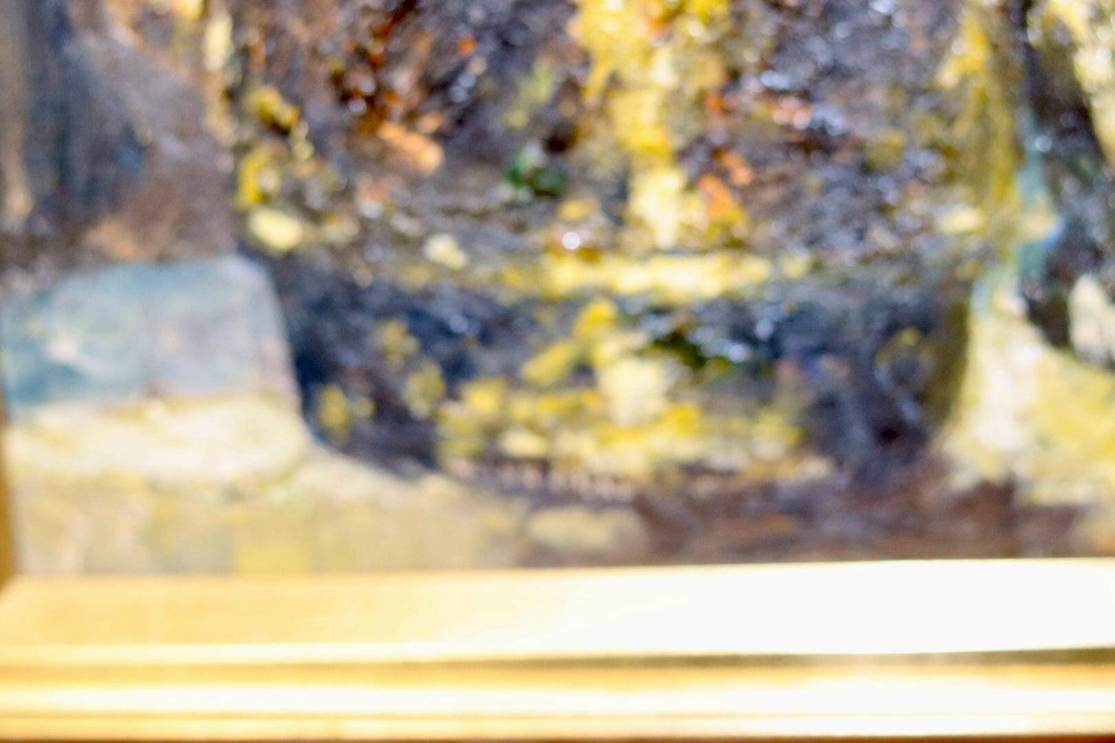 Oil painting on Swedish canvas from the mid-century "Floral Still Life" by Lars DraabyeK -- Vintage and framed.