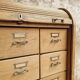 Antique roller shutter cabinet oak chest of drawers