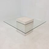 Italian travertine coffee table 1980s