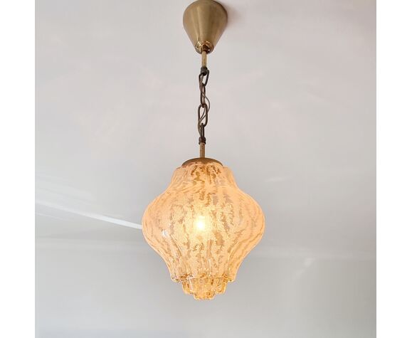 Bubble Glass Pendant / Ceiling Lamp from Limburg, 1960s