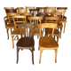 set of 20 mismatched bentwood vintage restaurant bistro chairs