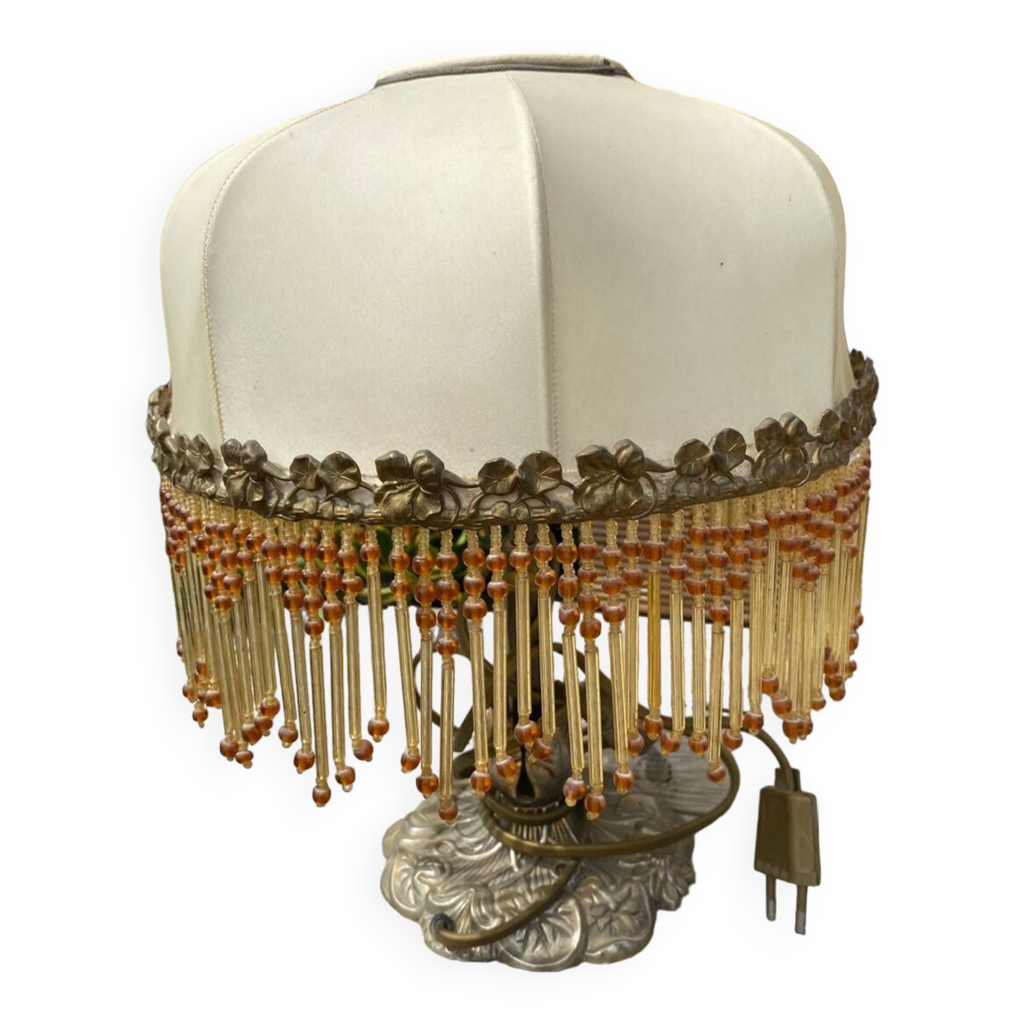 Bronze and brass art deco Charleston lamp