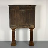 Stipo Monetiere, Piedmont 17th century cabinet with 8 drawers, in walnut, Italy