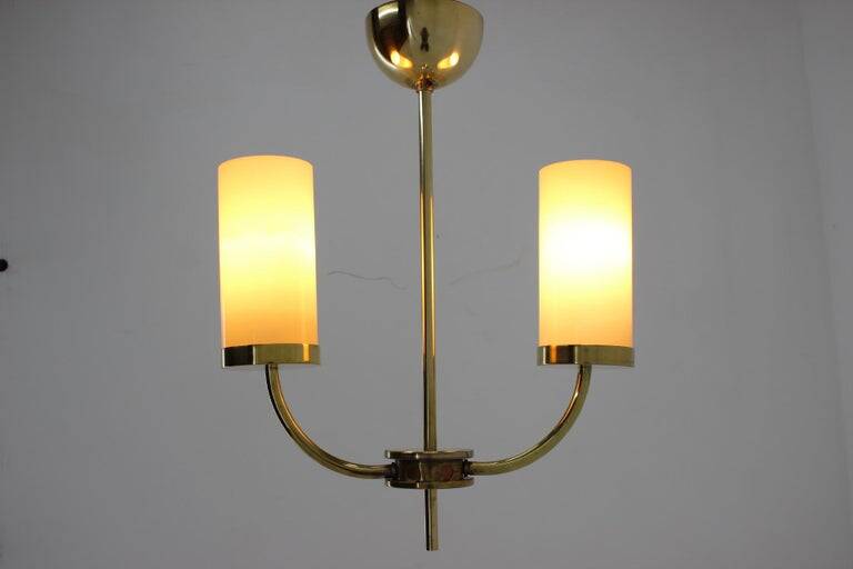 Brass Art Deco Bauhaus pendant / 1930s