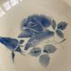 Set of 9 hollow plates Blue Roses Digoin Sarreguemines