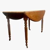Table Louis Philippe a quatre pieds en orme massif xix siècle