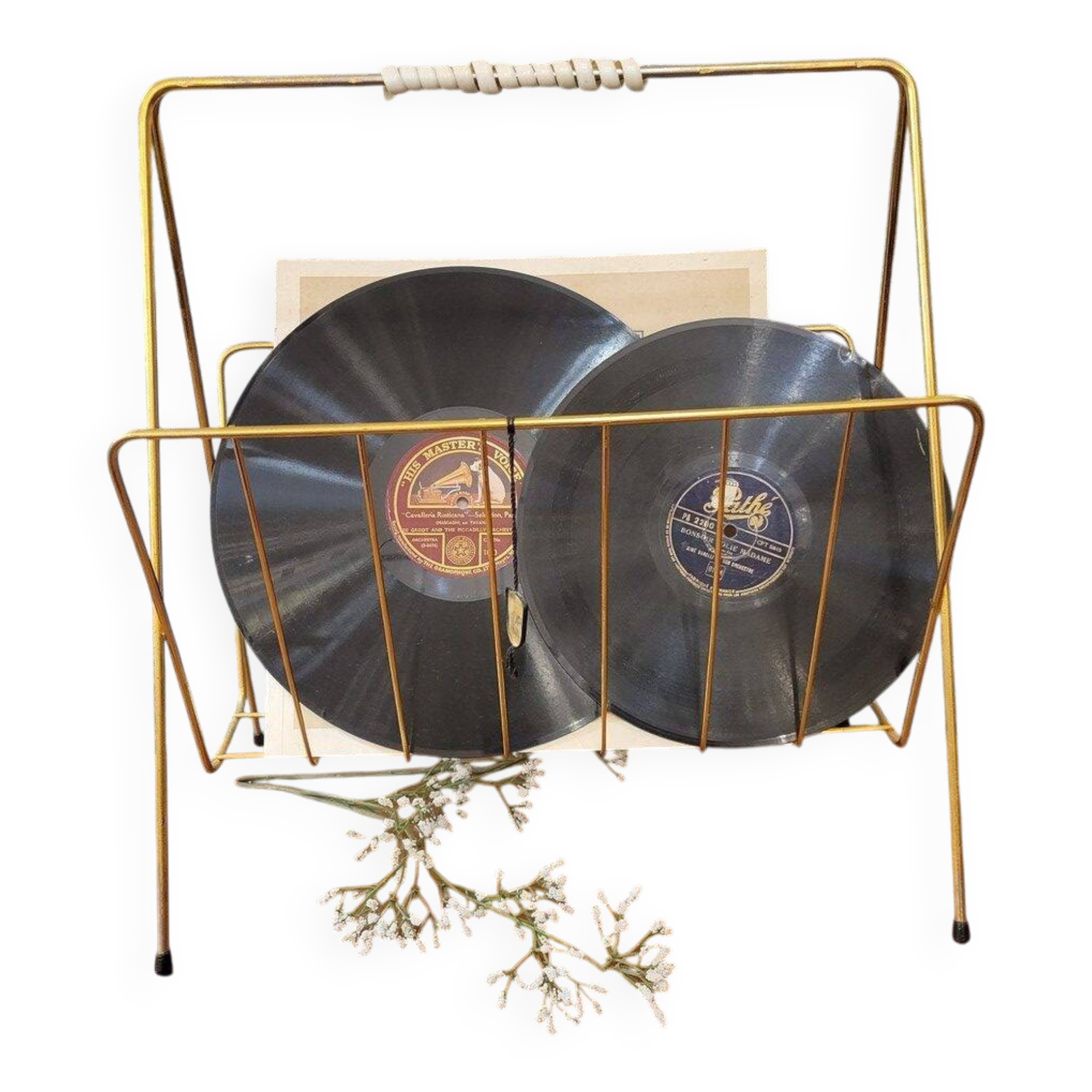 Porte-revues métal doré