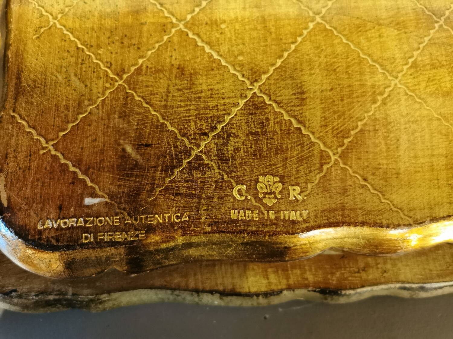 Trio of vintage Florentine trays