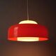 Fagerhults Belysning Pendant Lamp, Orange & White Acrylic, 1960s Space Age Design, Sweden
