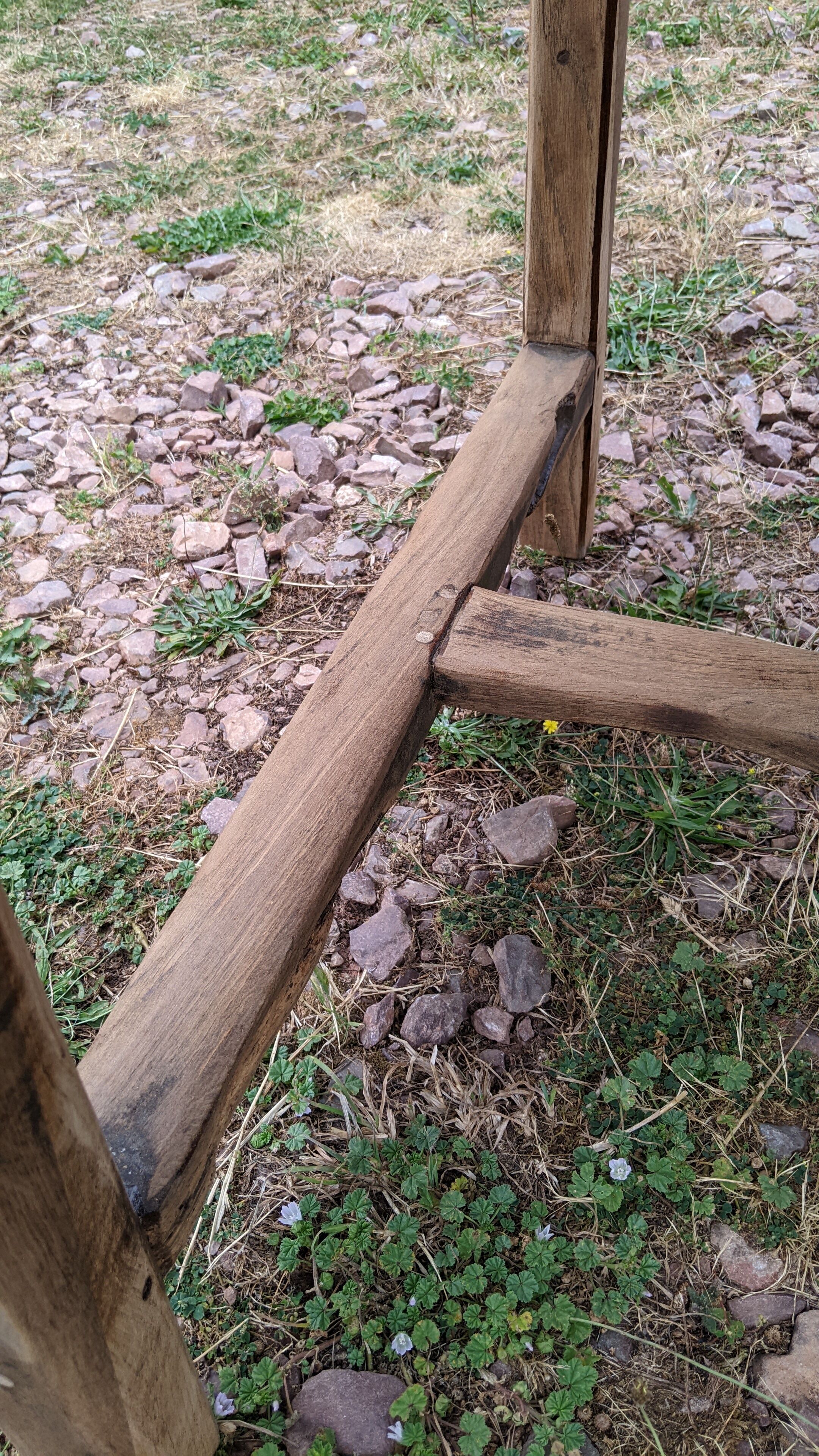 Old farmhouse table 2 drawers