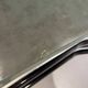 Frosted glass and steel console