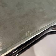 Console acier et verre givré