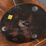 White Mazda opaline lamp on stand in wood and brass