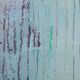 Contemporary paintig in teal, purple and green shades, acrylic on canvas