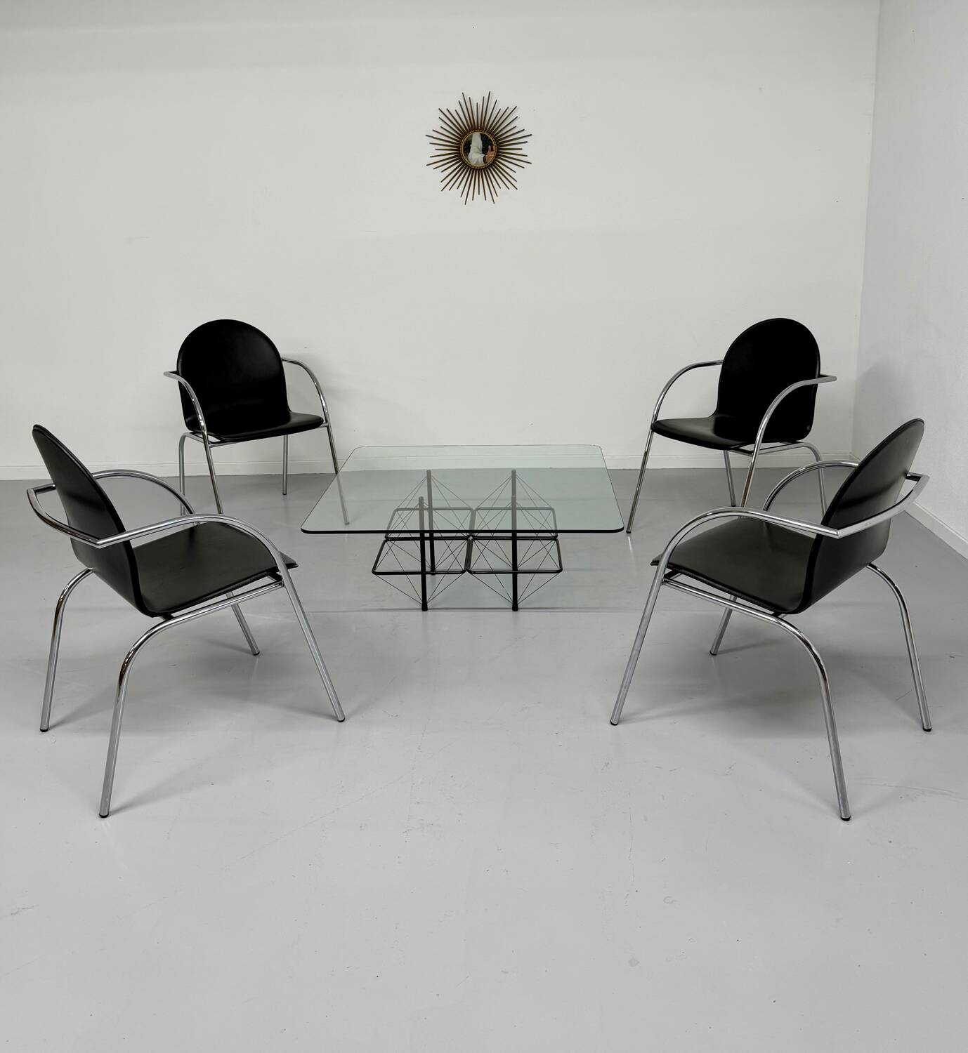 Vintage Italian architectural design coffee table from the 1970s