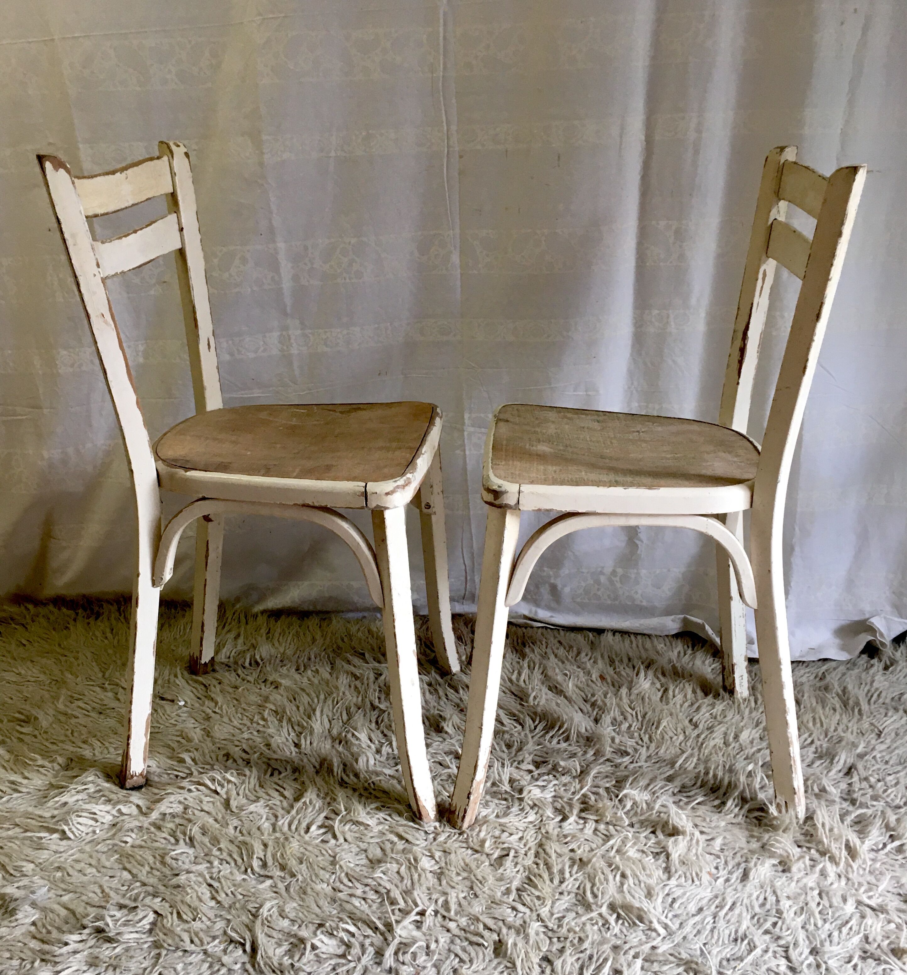Pair of Baumann bistro chairs - 50s