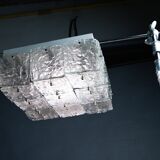 Large Vintage J.T. Kalmar Glass Flush Mount - 1960s Austrian Ceiling Light