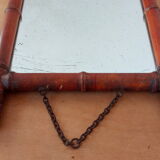 Old mirror in turned wood