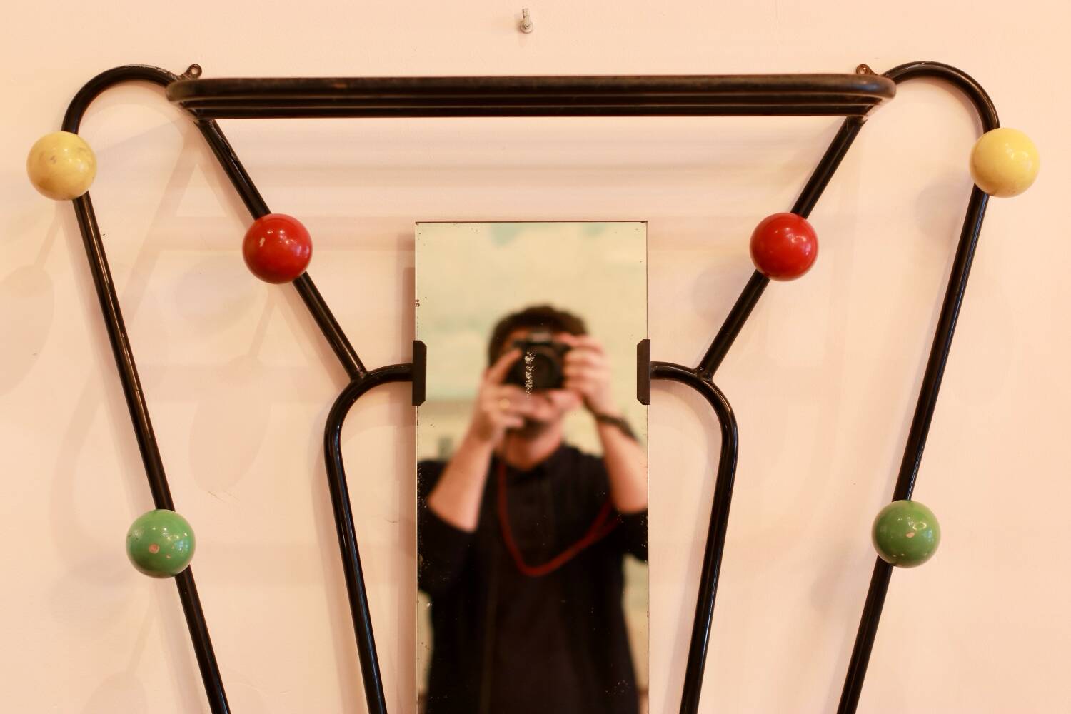 Vintage wall coat rack