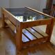 Wood and glass coffee table