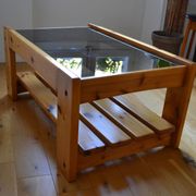 Table basse bois et verre