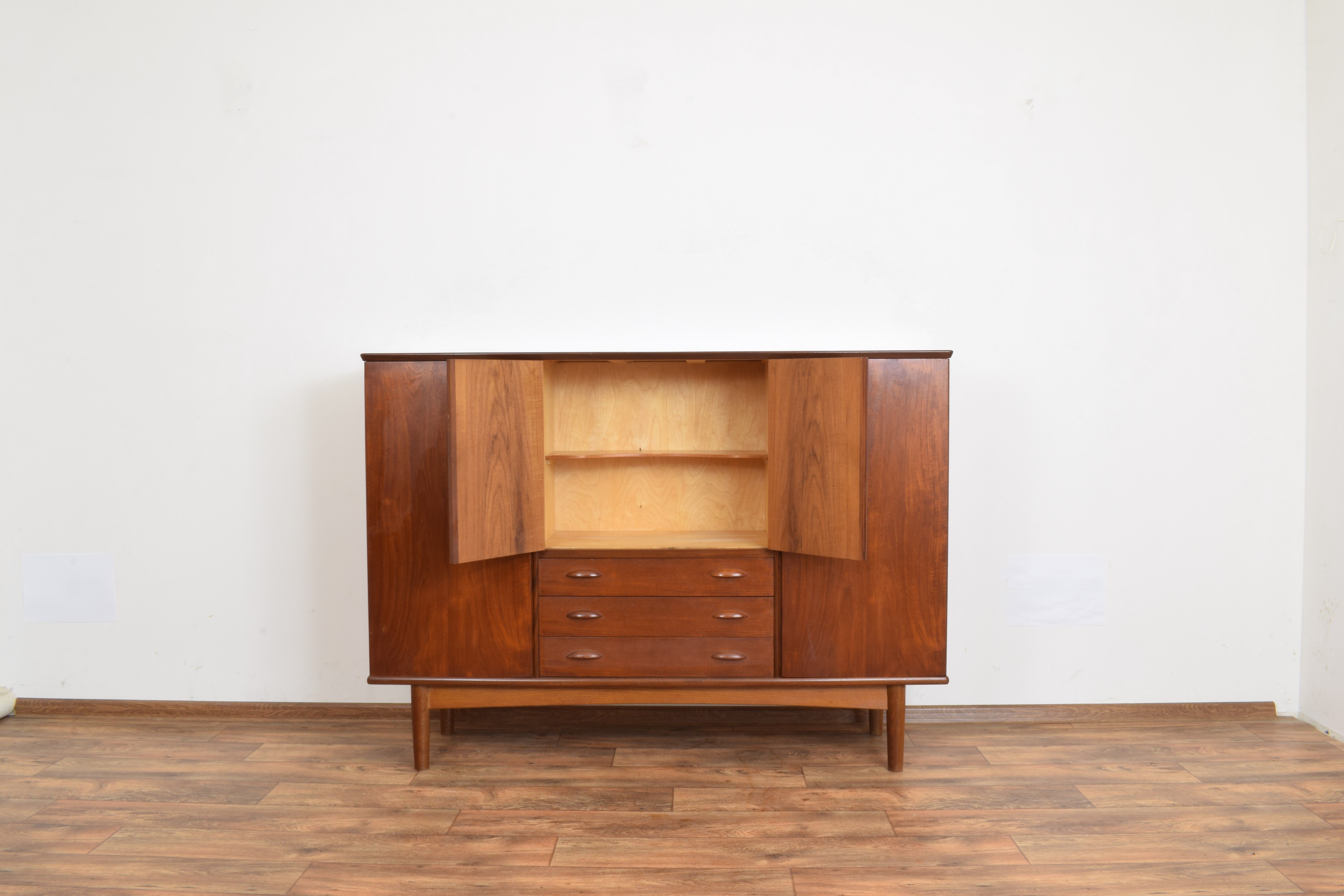 Mid-Century Danish Teak Highboard, 1960s.