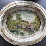 Table: Oil on canvas - The wash house