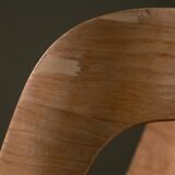 Set of 3 Italian Wooden Curved Backrest Chair