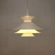 Danish Modern Pendant Lamp: White Radius Model by Erik Balslev for Fog & Mo