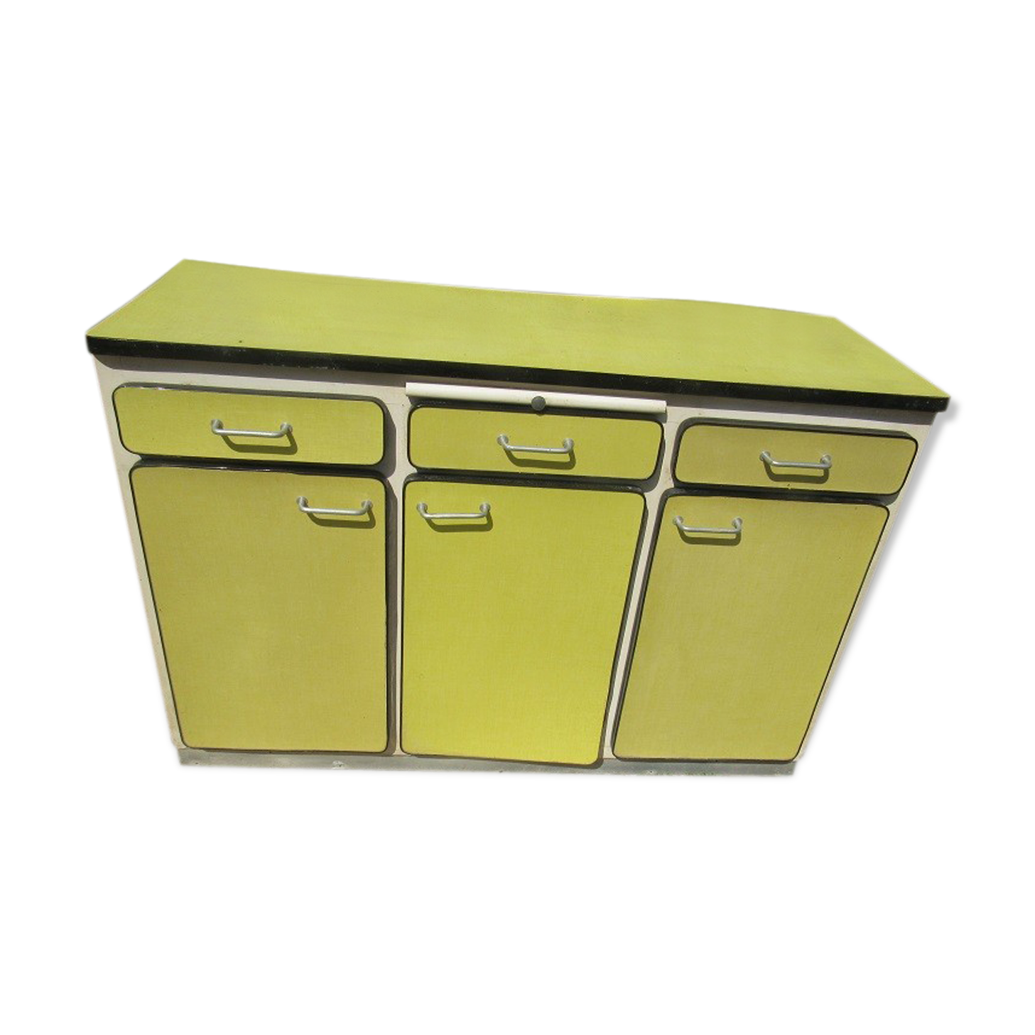 Yellow formica buffet