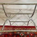 End of sofa magazine holder chrome 1970
