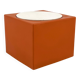 Orange and white stool Il Kubile by MIM Roma, 1970