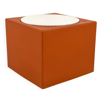 Orange and white stool Il Kubile by MIM Roma, 1970