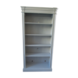 Pearl grey patinated bookcase