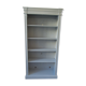 Pearl grey patinated bookcase
