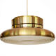 Gold coloured aluminium hanging light by Carl-Thore for Granhaga.