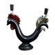 Zoomorphic black rooster lamp