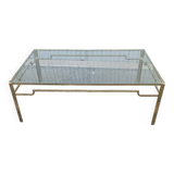 Bronze and glass coffee table