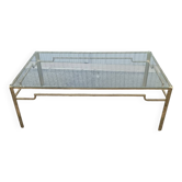 Bronze and glass coffee table