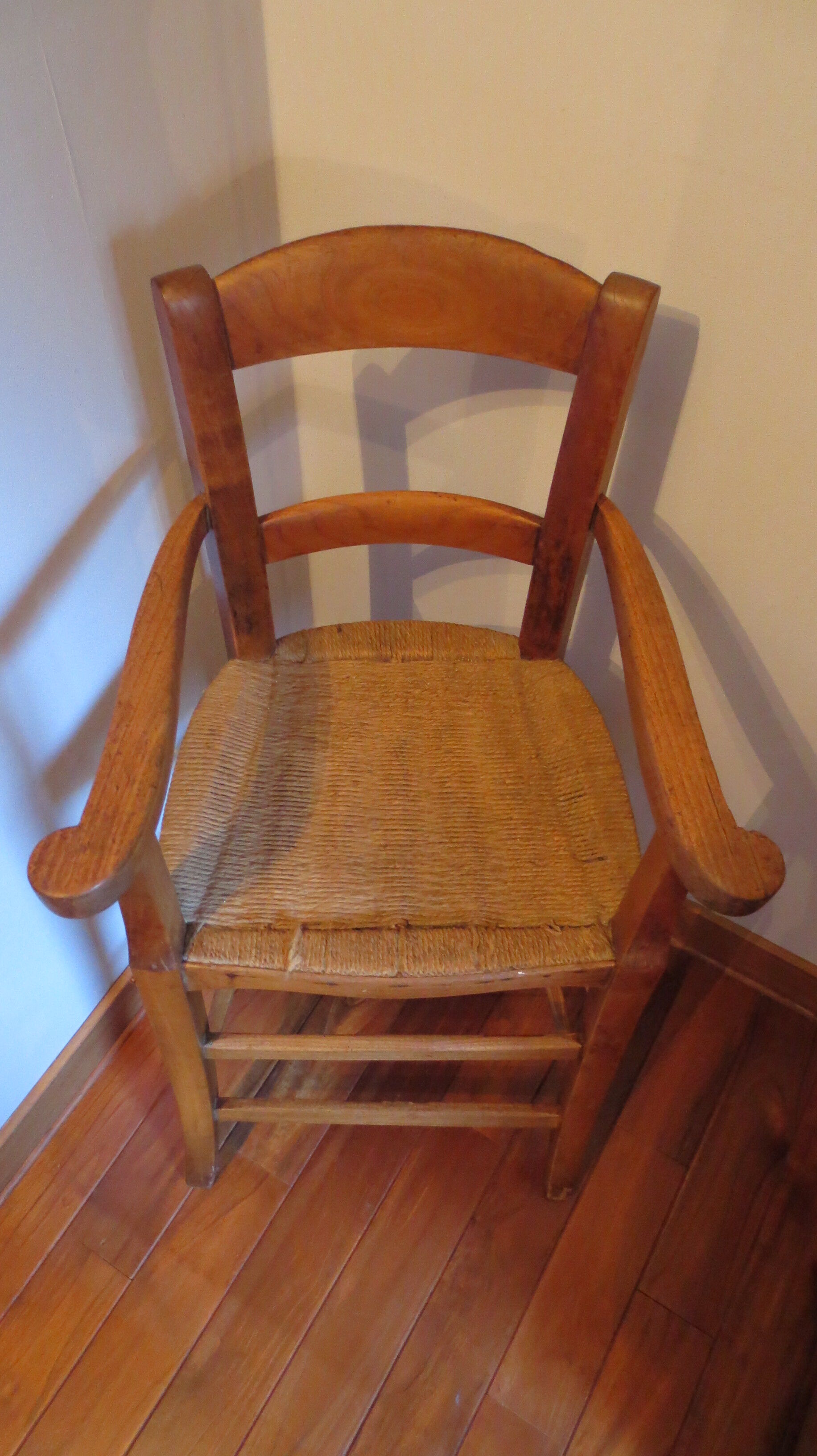 High chair ancienne poupee xixè merisier