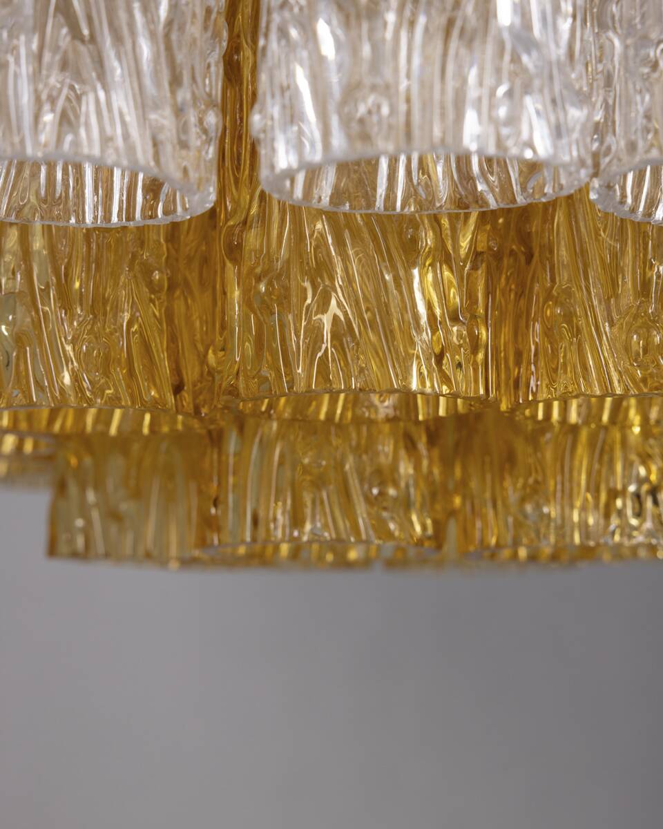 Vintage 1960s Murano Glass Pendant Chandelier, Italian Design