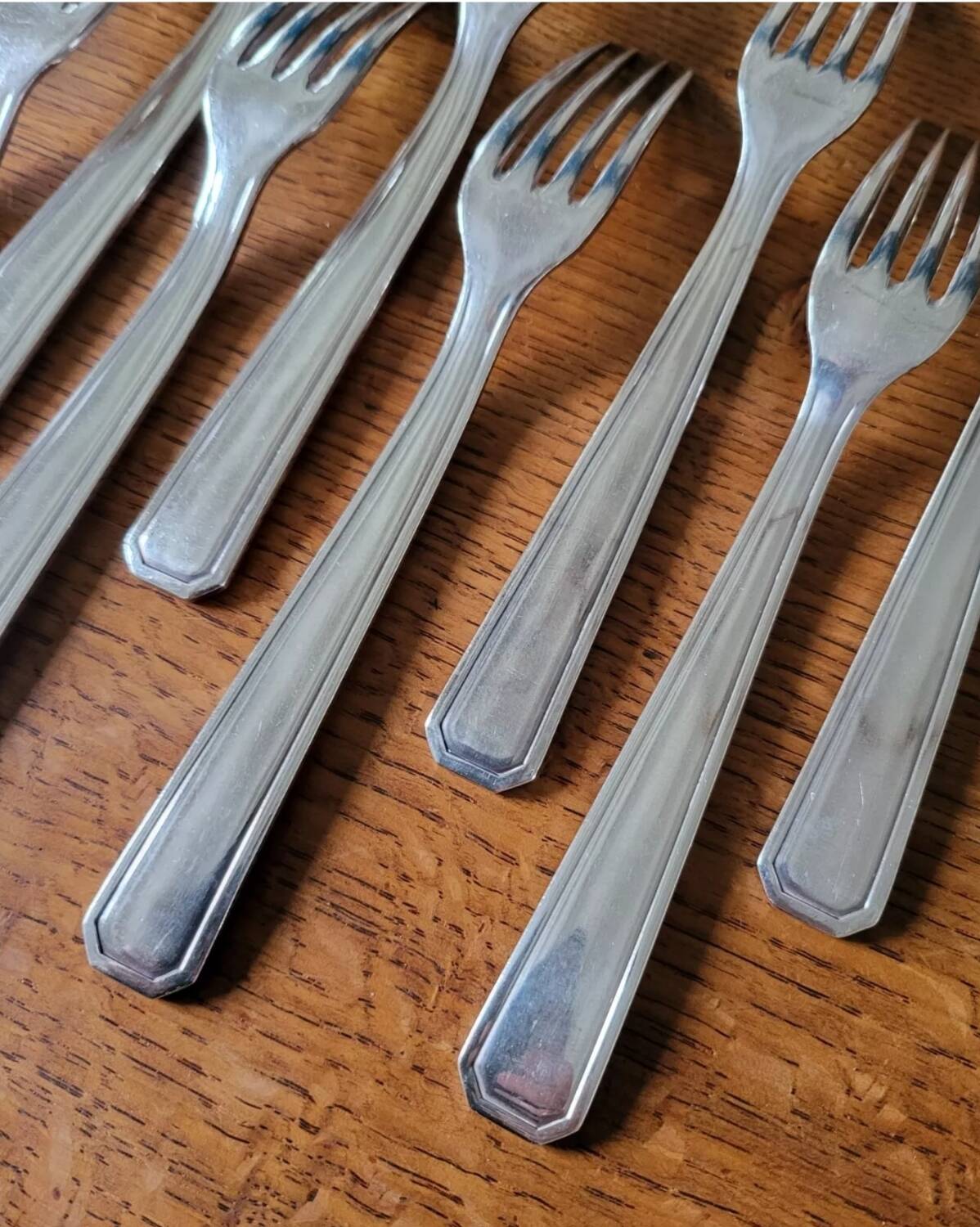 11 Fourchettes en Métal Argenté Orfèvre DAM  20.5 cm