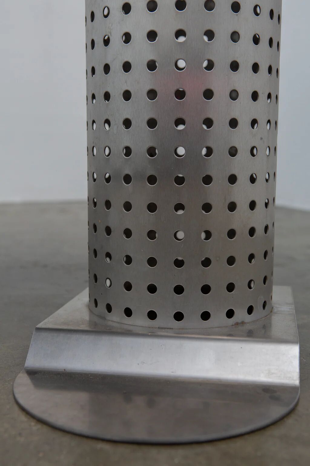 Postmodern stainless steel dining table, c.1980