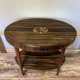 Art Nouveau period 2-tier table in Macassar ebony